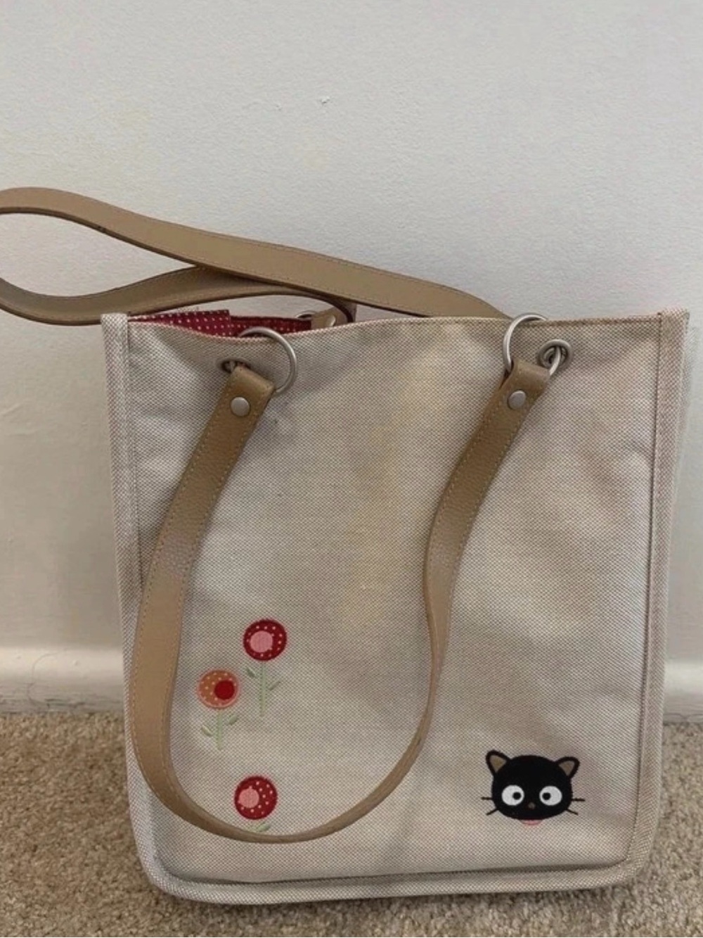 Sanrio Hello Kitty Y2K 2004 Chococat Bloom Canvas Tote Bag